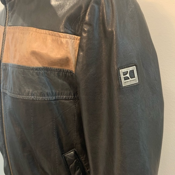 Hugo Boss Leather Bomber Jacket - Picture 3 of 4